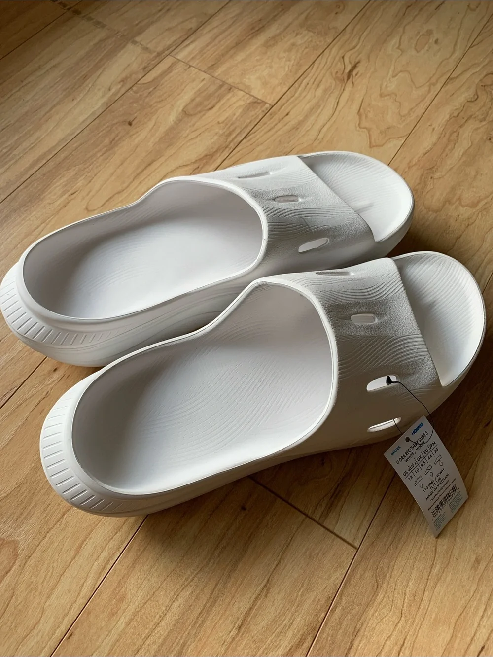 Hoka U Ora Recovery Slide 3 White  Sandals